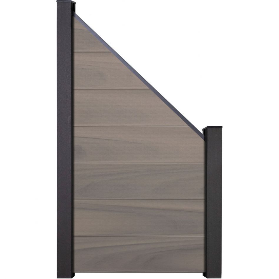 GroJa Solid Grande Steckzaun Sichtschutzzaun Bi-Color co-extrudiert Anschluss Sichtschutz Steckzaun Lamellenzaun günstig