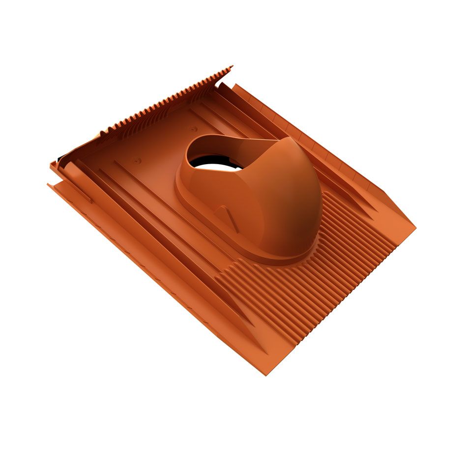 Klöber Grundplatte DN 100 rot Dachdurchführung Dachentlüftung, E58 SL, Erlus