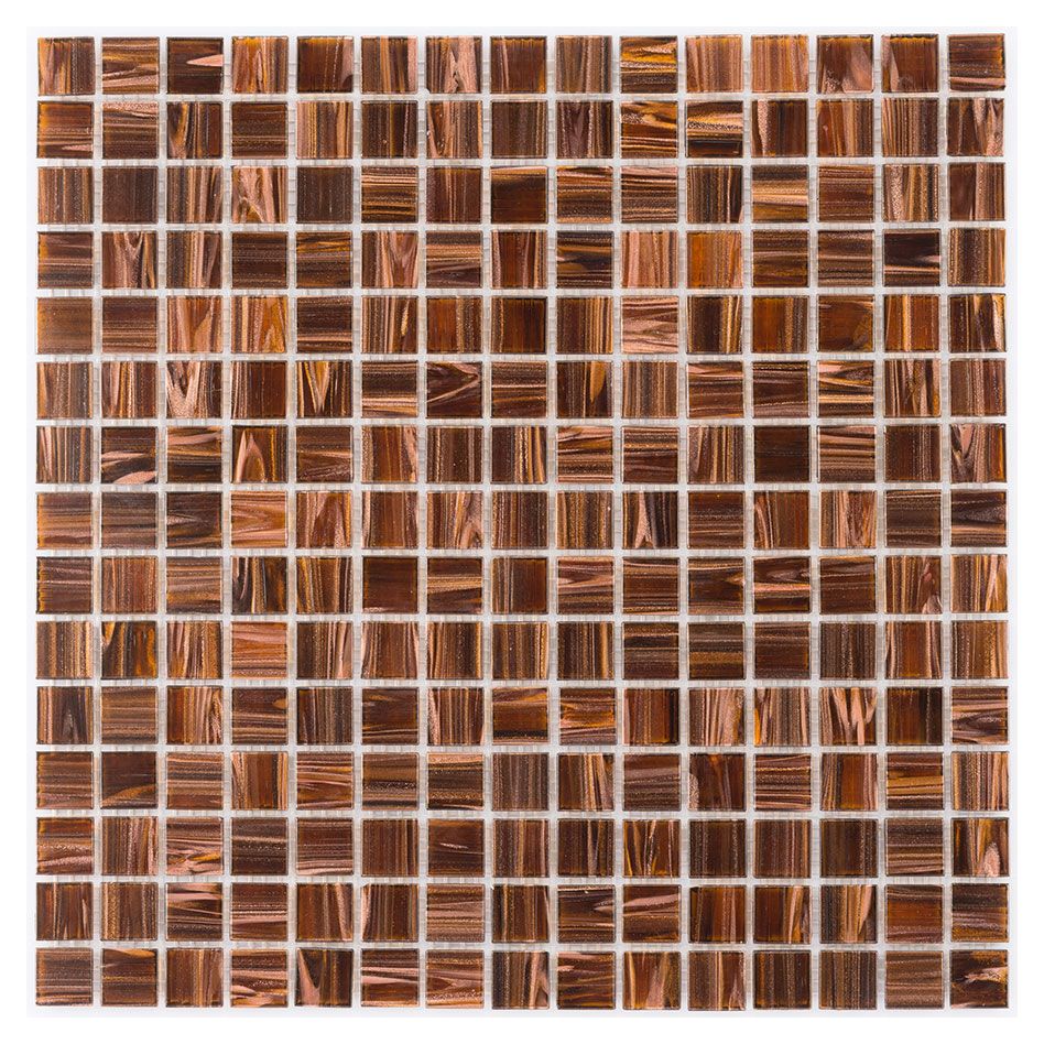Wellker Glasmosaik Kupfer Hellbraun 32,7x32,7 cm Mosaikfliesen 4 mm