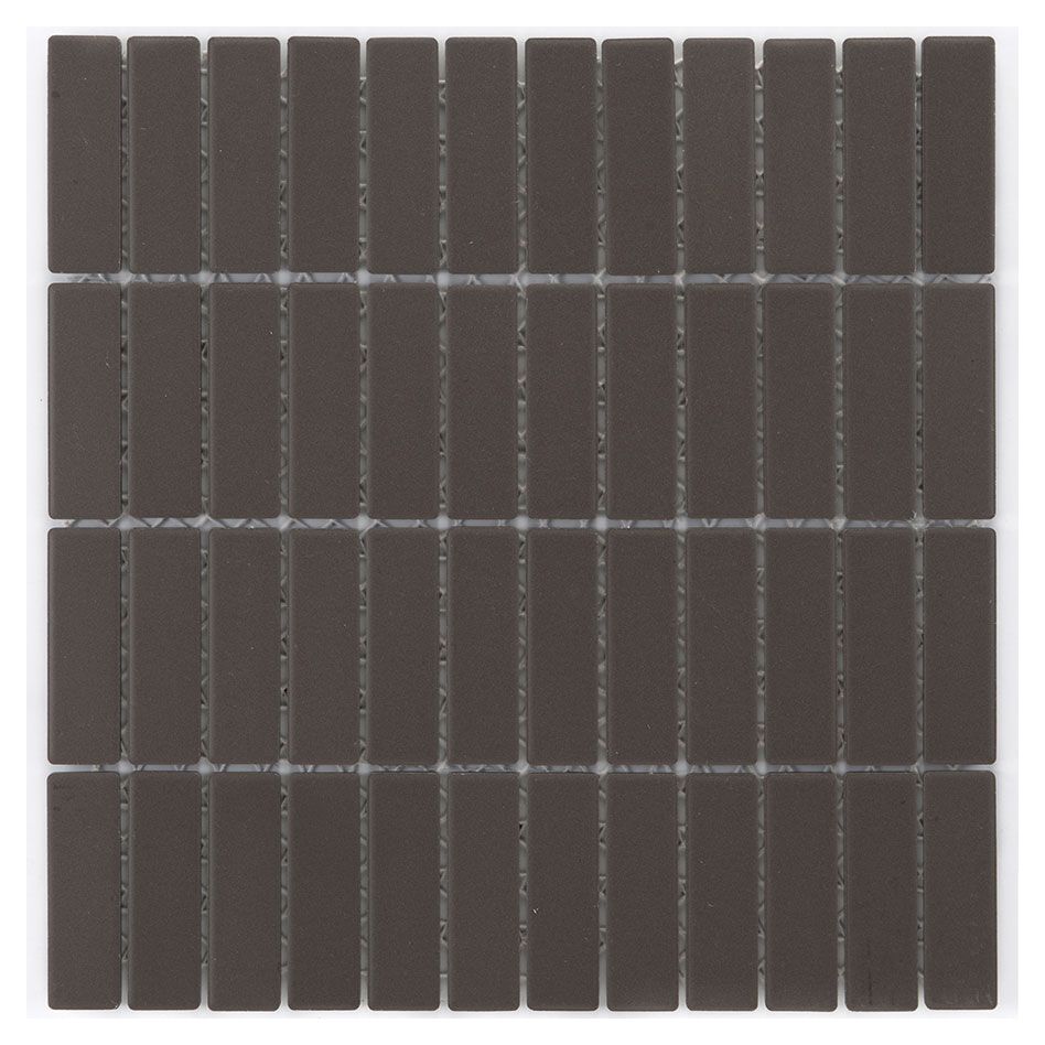 Wellker Keramikmosaik Feinsteinzeug Dark Grey matt Mosaikfliesen 5 mm