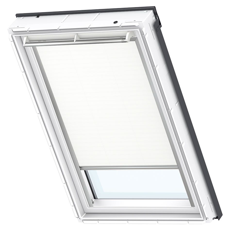 VELUX Verdunkelungsrollo Uni Weiß 1025, MK06, Aluminiumschiene,GGU,Manuell,VELUX