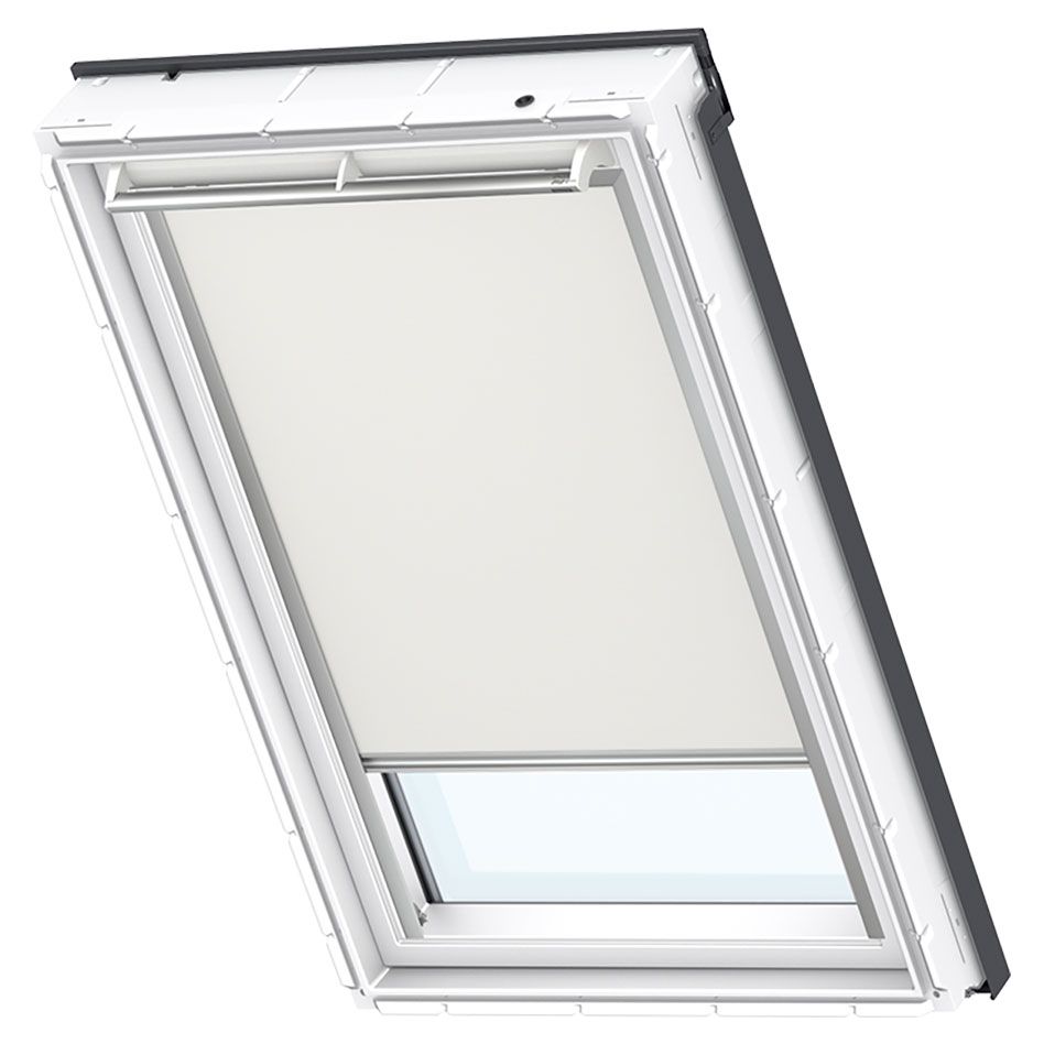 VELUX Verdunkelungsrollo Uni Beige 1085, MK06, Aluminiumschiene,GGU,Solar,VELUX