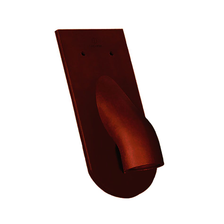 CREATON Solar-Dachdurchgang keramisch NW 70 BIBERSCHWANZ weinrot Dachziegel, FINESSE glasiert