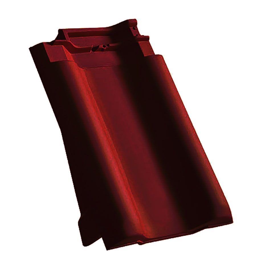 CREATON Ortgangziegel HARMONIE weinrot NUANCE engobiert Dachziegel, Links