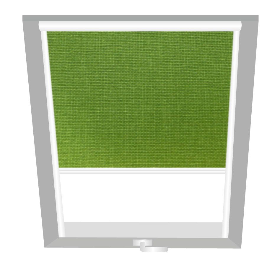 Wellker Verdunkelungsrollo Uni Grün 1599, 78x160 cm (MK10), Aluminiumschiene,GGL,Manuell,VELUX Image