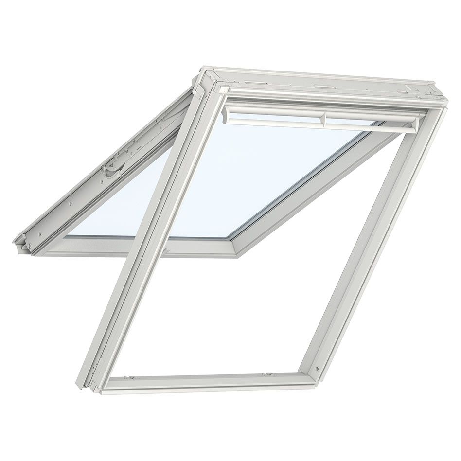 VELUX Klapp-Schwing-Fenster GPL 3084 Manuell Holz klar lack Alu ENERGIE Dachfenster, 114x140 cm (SK08)