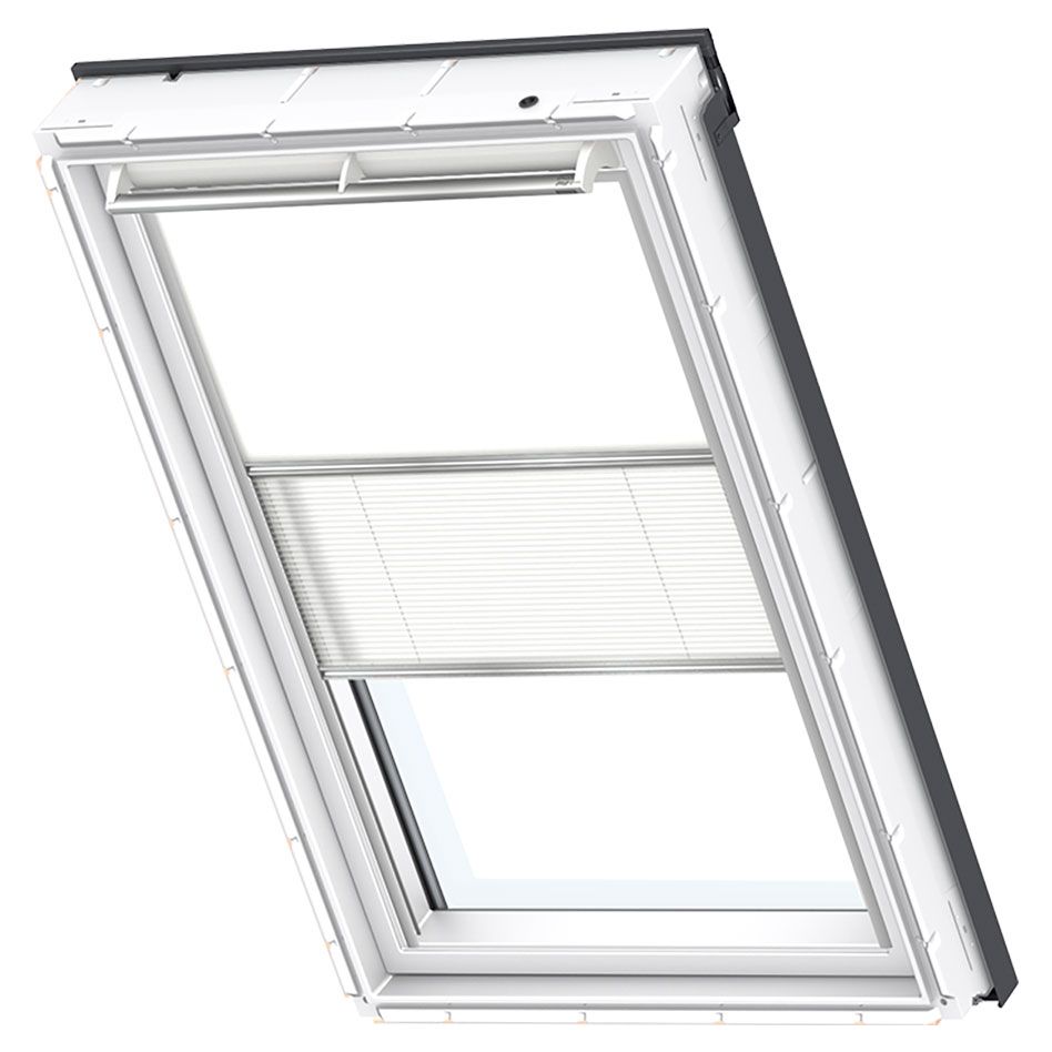 VELUX Verdunkelung Plus DFD Manuell Uni Weiß/Weiß 1025, U04, GEL,Manuell,VELUX,weiße Schiene Image