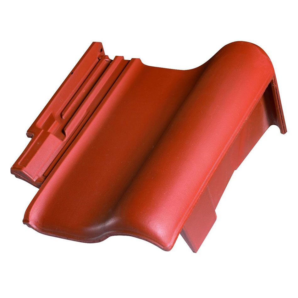 Erlus E58 Max Pultdach-Ortgang links rot engobiert Dachziegel günstig