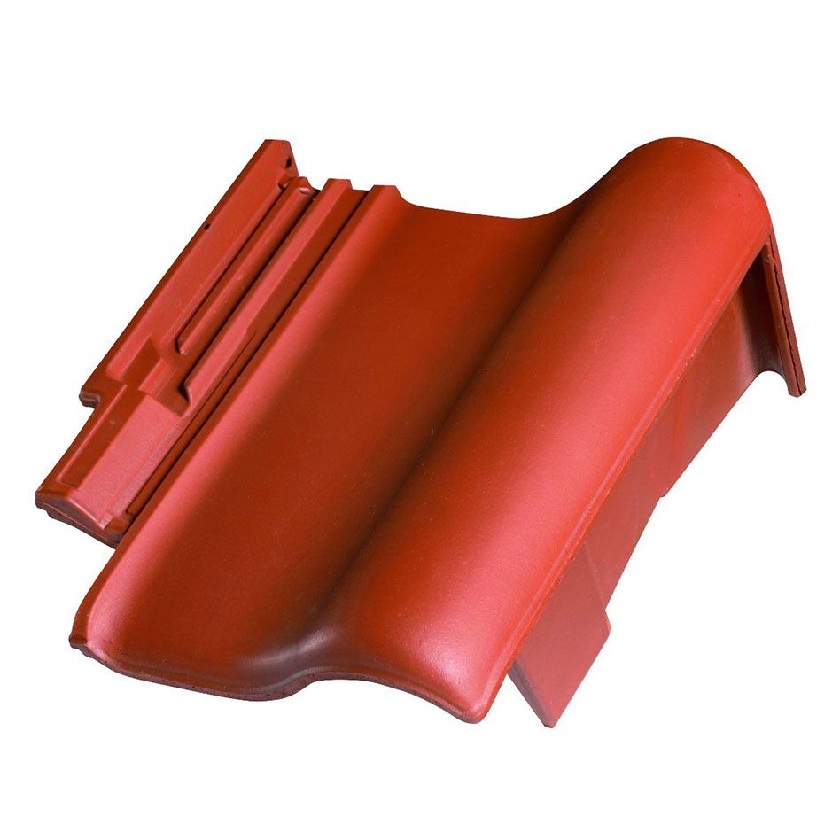 Erlus E58 Max Pultdach-Ortgang rechts rot engobiert Dachziegel günstig