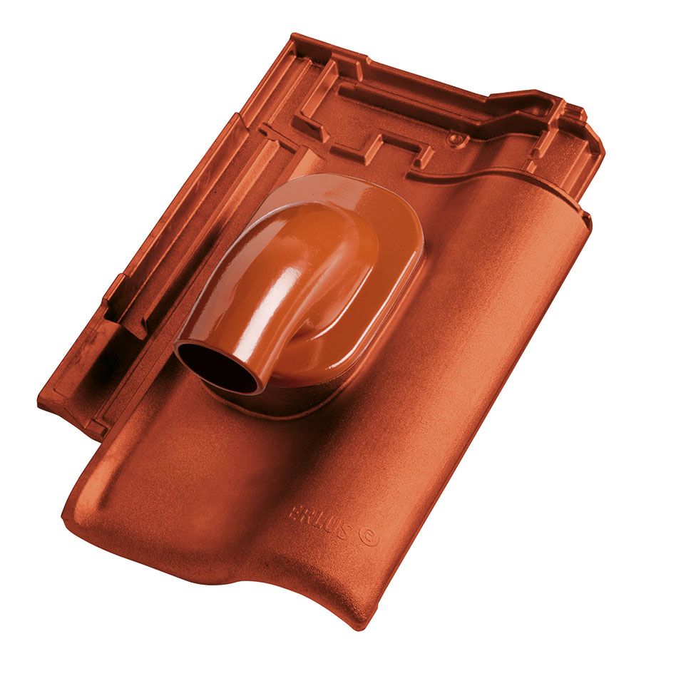 Erlus E58 SL Alu-Solardurchgang rot engobiert Dachziegel Dachdurchführung günstig