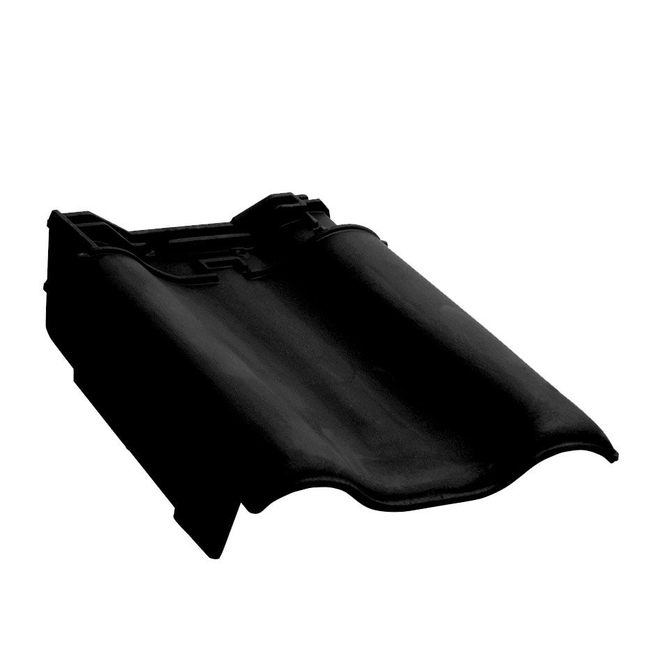 Erlus E58 SL Ortgangziegel links diamantschwarz edelengobiert Dachziegel günstig