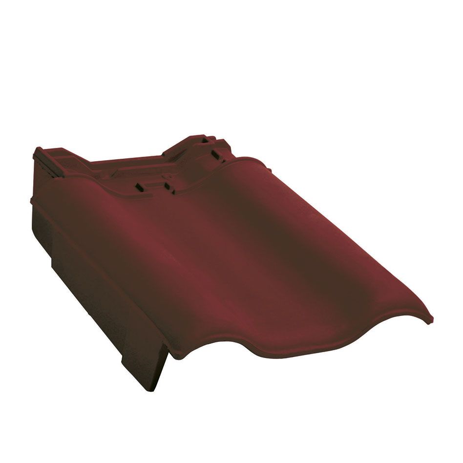 Erlus E58 SL Ortgangziegel links maroon edelengobiert Dachziegel günstig