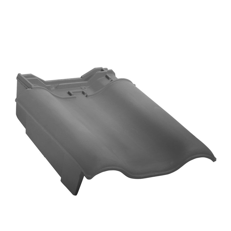 Erlus E58 SL Ortgangziegel links titansilver edelengobiert Dachziegel günstig