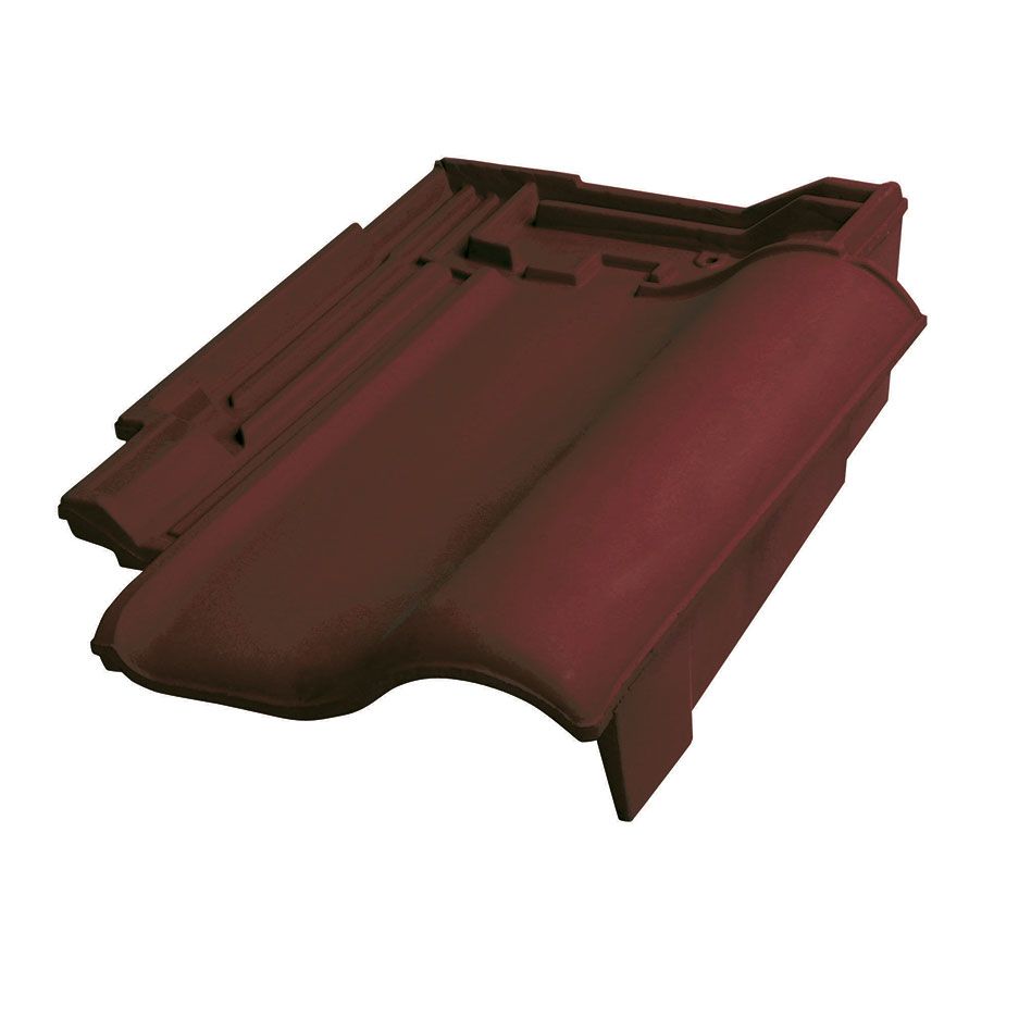 Erlus E58 SL Ortgangziegel rechts maroon edelengobiert Dachziegel günstig