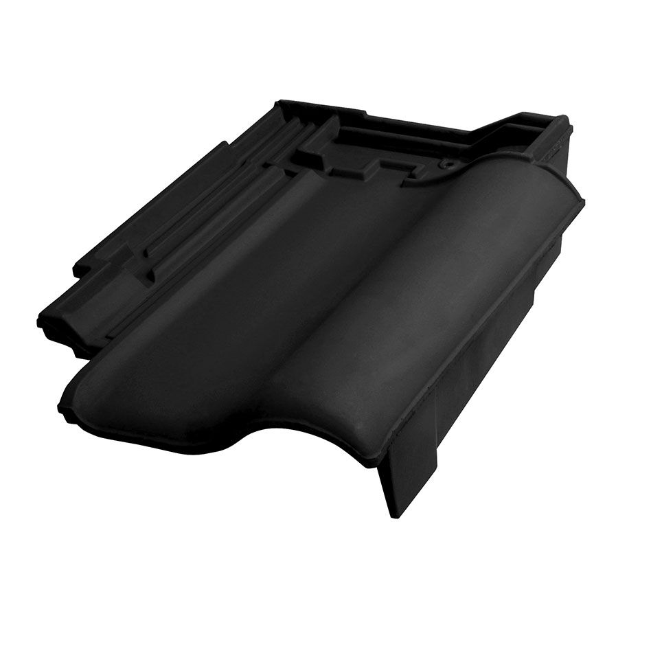 Erlus E58 SL Ortgangziegel rechts schwarz matt engobiert Dachziegel günstig