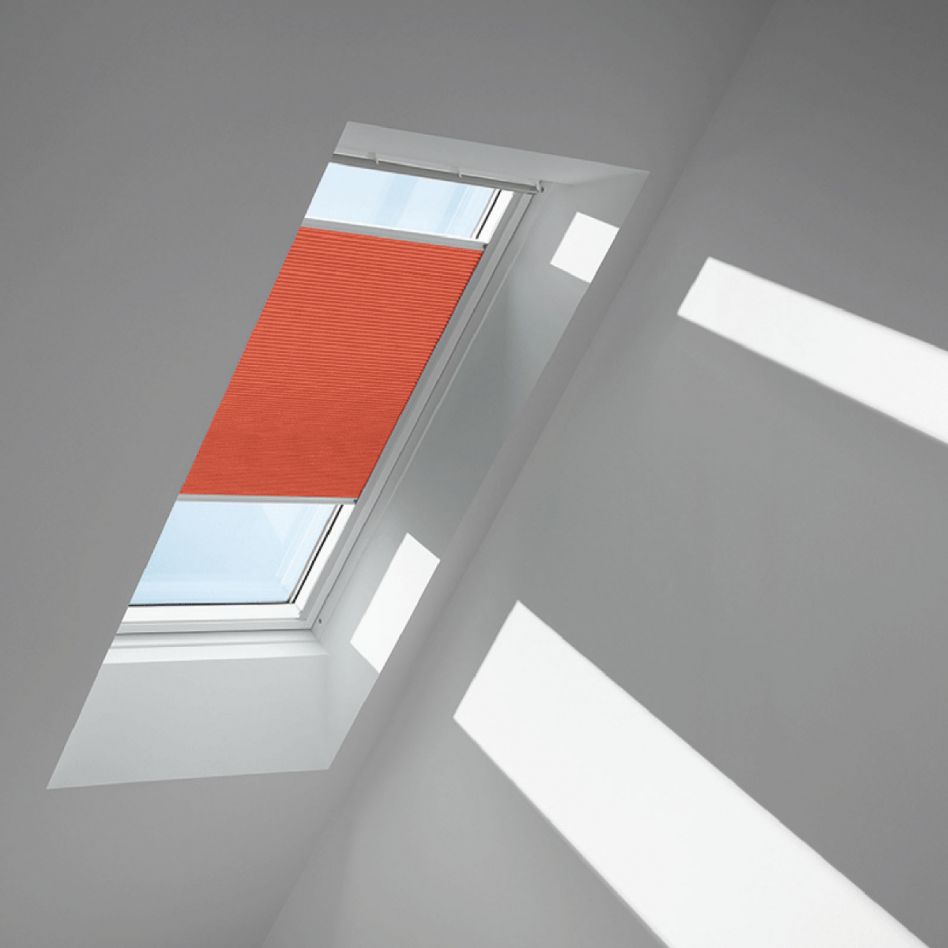 VELUX Wabenplissee Sanddorn 1167, MK06, Elektro,GGU,VELUX,weiße Schiene