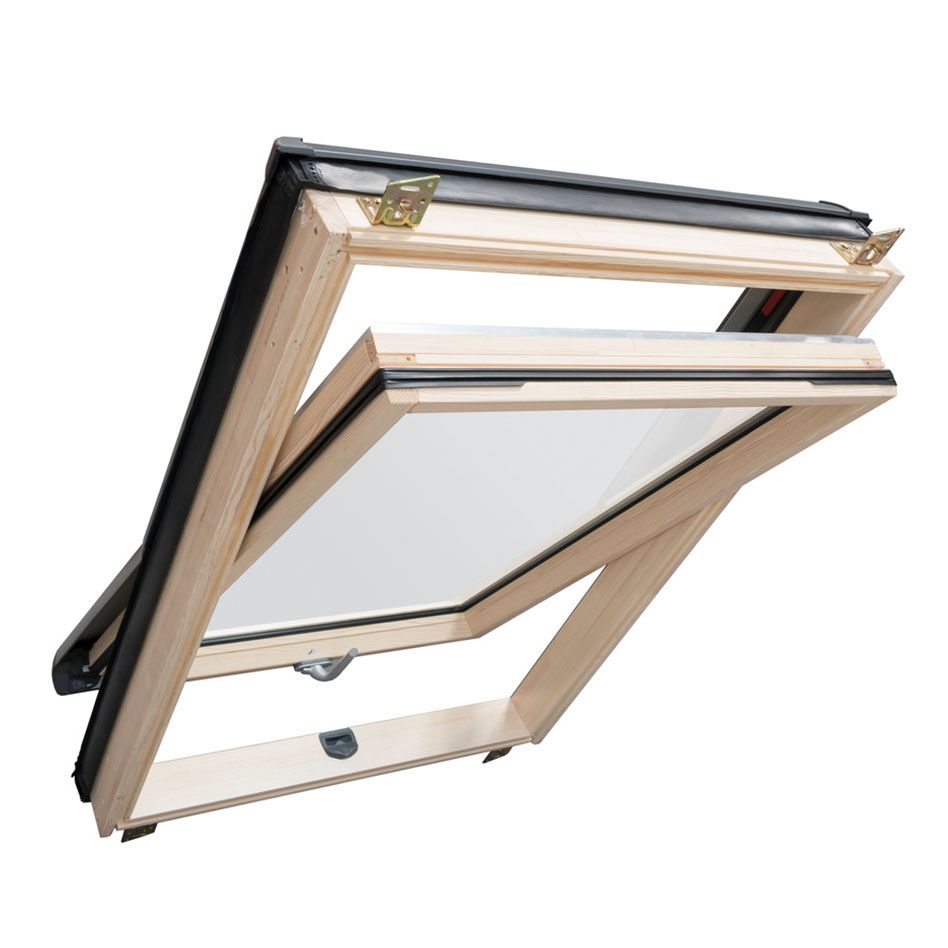 Wellker Dachfenster Holz R45 made by Roto Fenster, 114x118 cm (11/11) Image