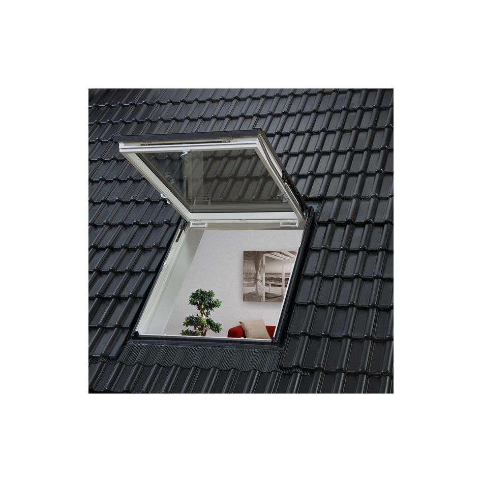 VELUX Ausstiegsfenster GTU 0166 Klapp-Schwingfenster Kunststoff ENERGIE PLUS KUPFER Fenster, 78x140 cm (MK08)