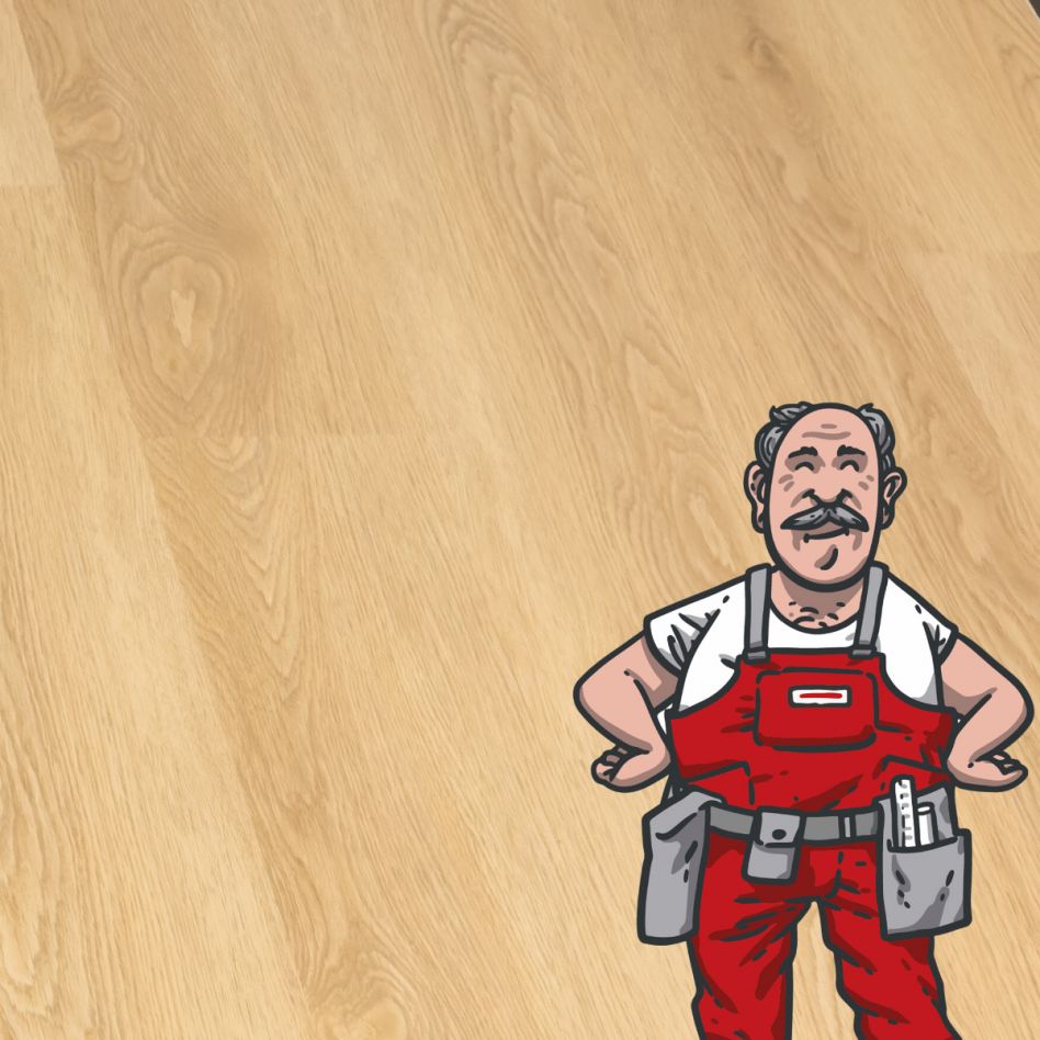 Wellker Vinyl Landhausdiele Eiche Hell SPC Vinylboden günstig