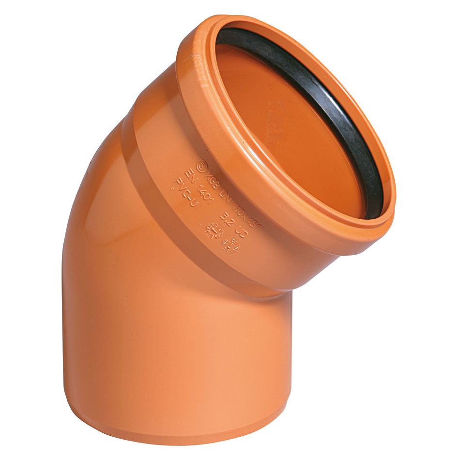 Wellker KG Bogen DN 250 Abwasserrohr, 15 Grad