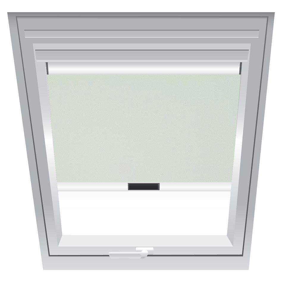 Roto Verdunklungsrollo Hellbeige 1-V02, 94x78 cm (9/7), 647 Kunststoff,Elektro,Roto,weiße Schiene Image