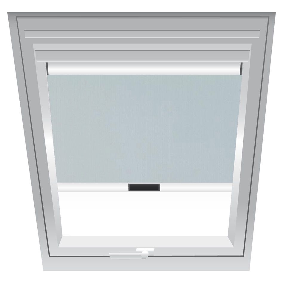 Roto Verdunklungsrollo Hellgrau 1-V05, 65x98 cm (6/9), 647 Kunststoff,Aluminiumschiene,Elektro,Roto