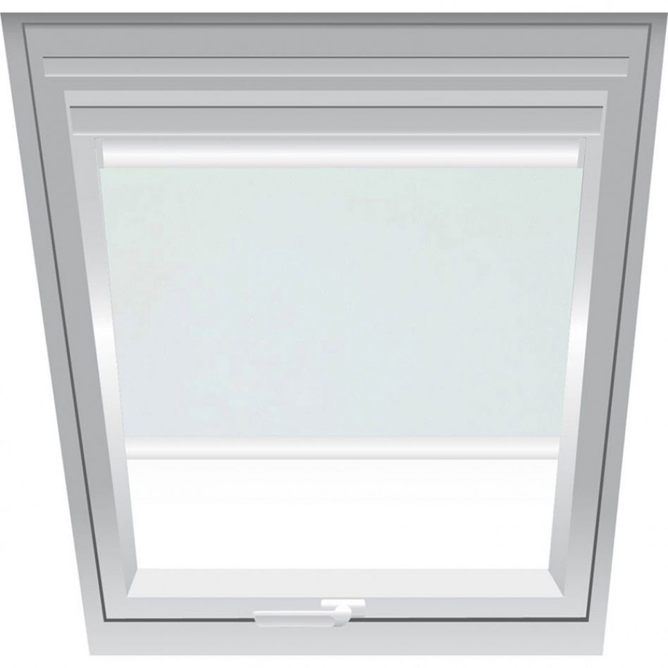 Roto Verdunklungsrollo Weiß 1-V01, 105x145 cm (10/14), Aluminiumschiene,Elektro,R85 SR,Roto