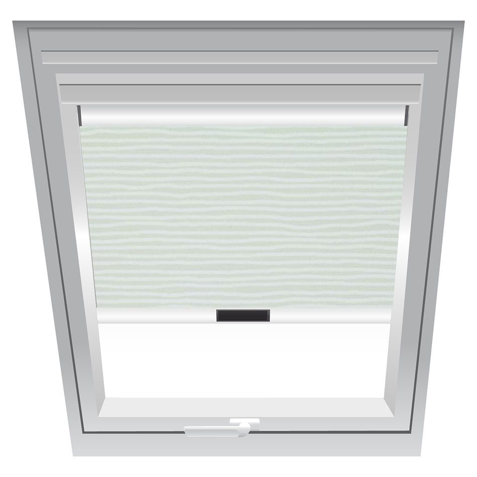 Roto Verdunklungsrollo Linie-Beige 3-V52, 74x118 cm (7/11), 647 Kunststoff,Manuell,Roto,weiße Schiene