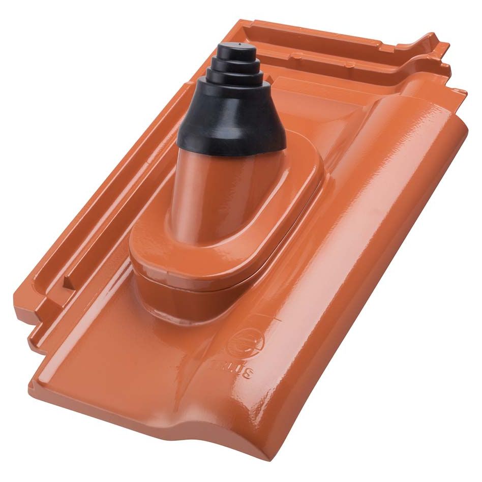 Erlus E58 Max Alu-Antennendurchgang rot/rot engobiert Dachziegel Dachdurchführung Antenne günstig