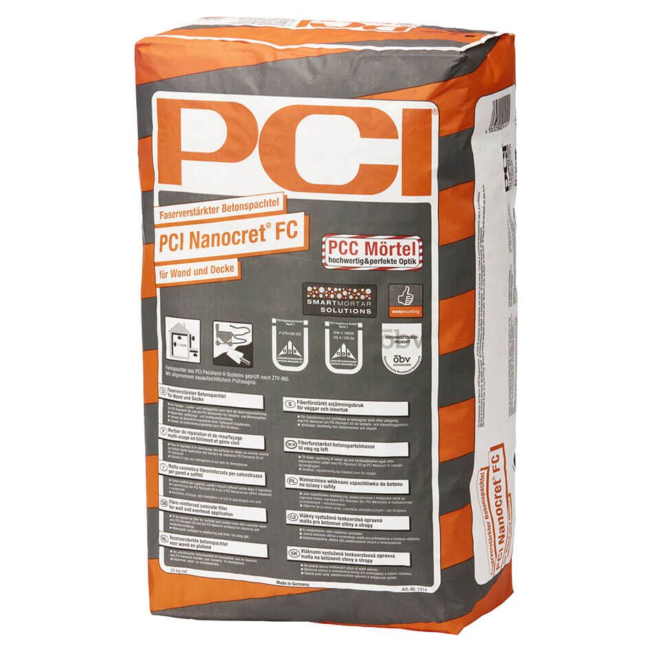 PCI Nanocret FC Faserverstärkter Betonspachtel Grau, 25 kg