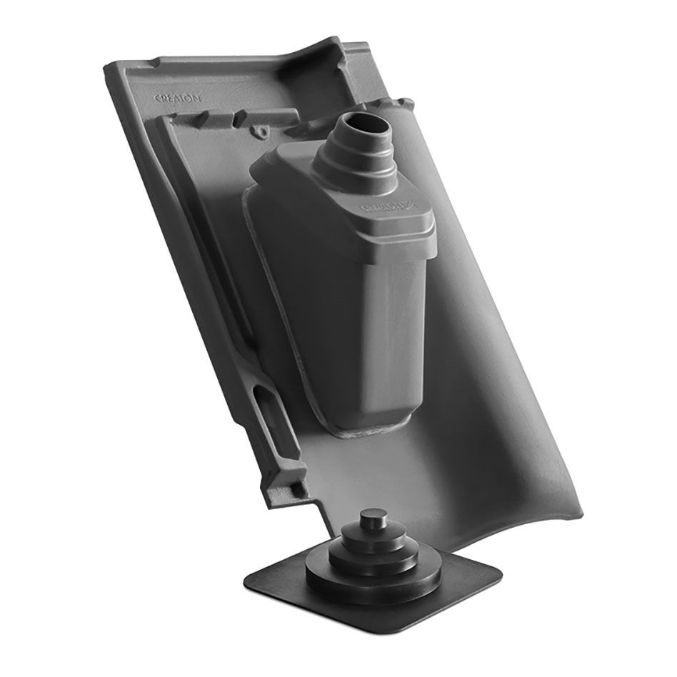 CREATON Antennendurchgang keramisch NW 60 FUTURA grau NUANCE engobiert Dachziegel günstig