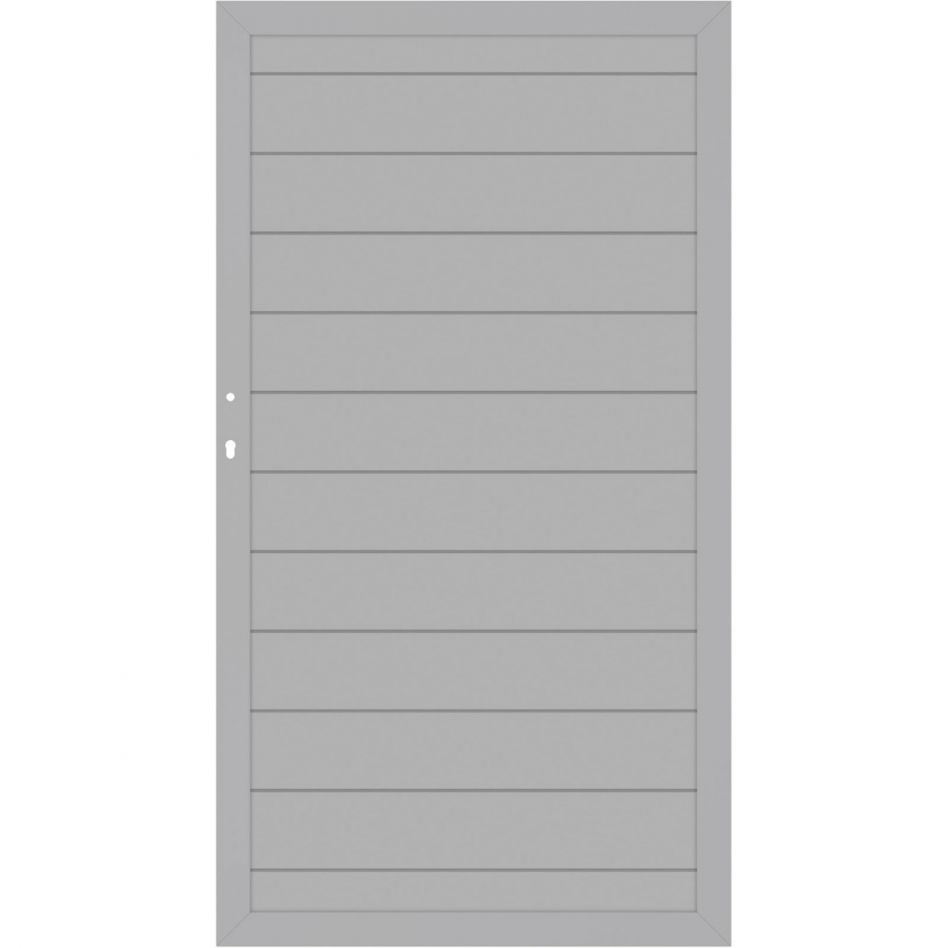 TraumGarten Sichtschutzzaun SYSTEM ALU PLUS Tor Silber/Silber günstig
