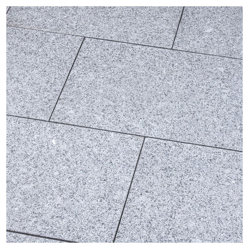 Seltra Natursteine Terrassenplatten BRAVO EXACTA+ satiniert Granit edelgrau, 80x40x3 cm