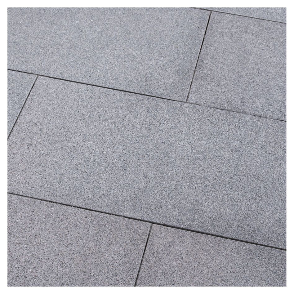 Seltra Natursteine Terrassenplatten GALA EXACTA Granit anthrazit Herkunft China, 20x20x3 cm