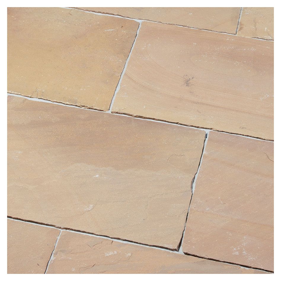 Seltra Natursteine Terrassenplatten MANDRA CLASSIC satiniert Sandstein gelb-hellbeige, 60x40x3 cm
