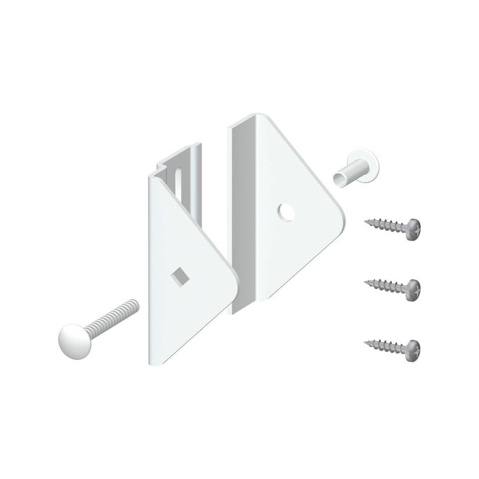 TraumGarten Sichtschutzzaun LONGLIFE Elementhalter Weiß Image