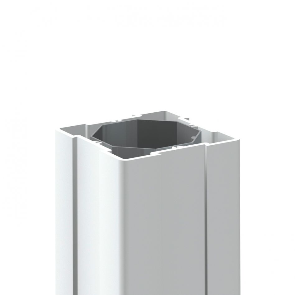 TraumGarten Sichtschutzzaun LONGLIFE Pfosten Weiß Image