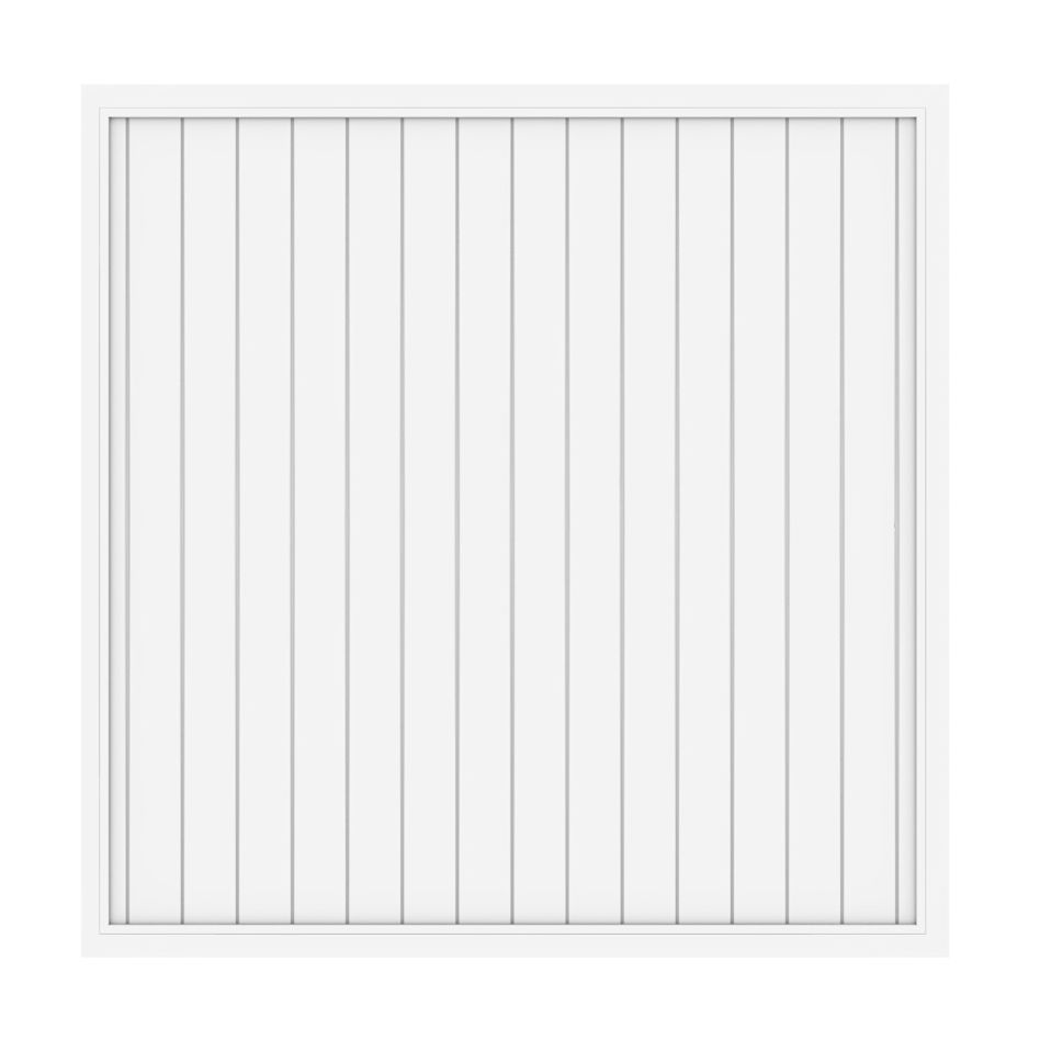 TraumGarten Sichtschutzzaun LONGLIFE RIVA Weiß Sichtschutz Lamellenzaun Image