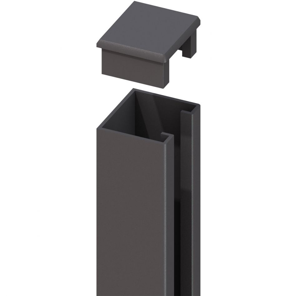 TraumGarten Sichtschutzzaun U-Montageprofil SYSTEM Anthrazit, 192 cm Image
