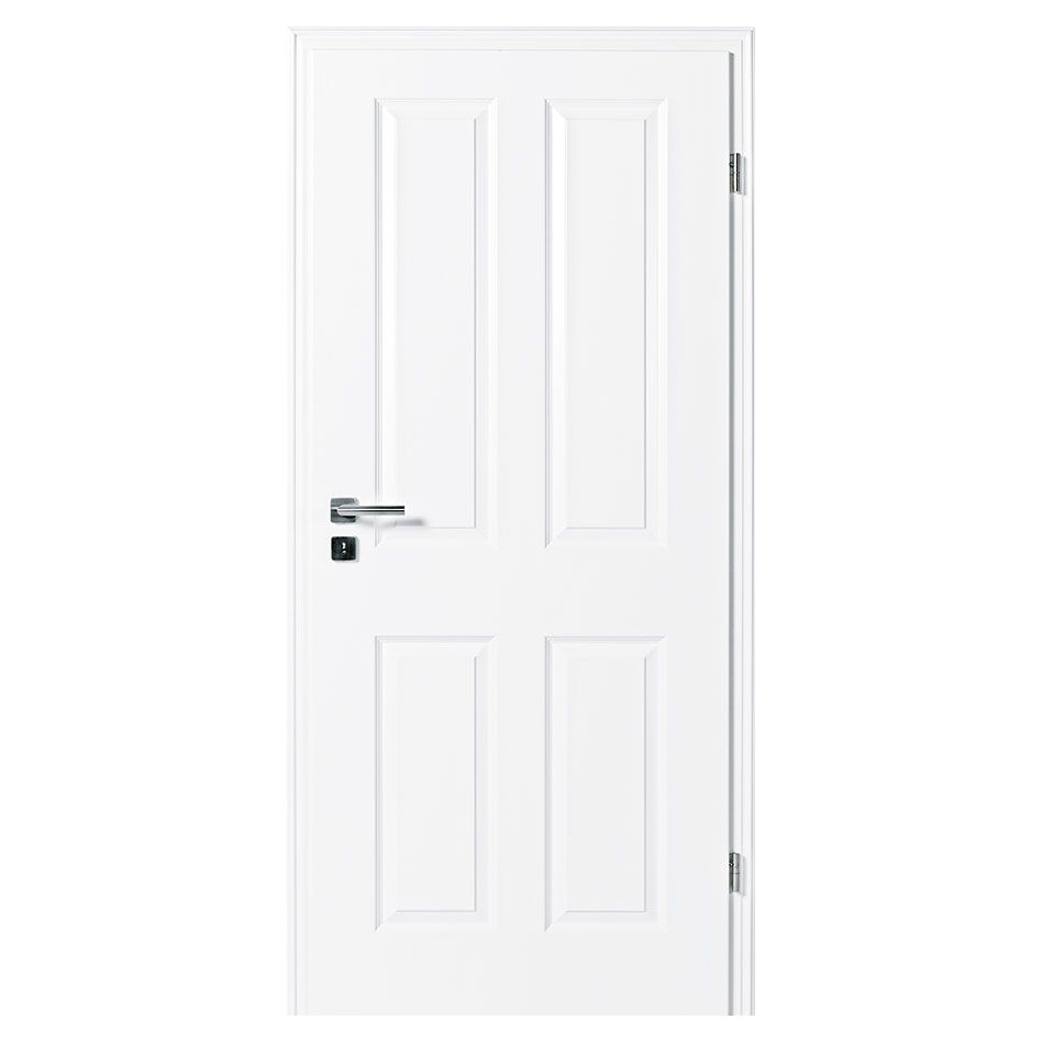 Kilsgaard Zimmertür weiß mit Zarge Set Typ 20/04 lackiert ähnlich RAL 9010, DIN Links, 735x1985 mm,93-113 mm Image
