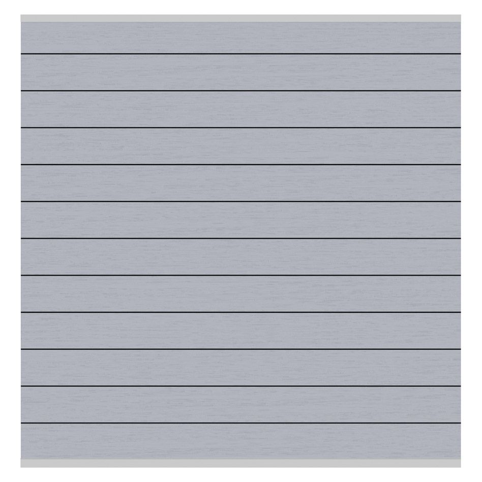 TraumGarten WPC-Sichtschutzzaun Rundum-Sorglos-Paket CLASSIC Grau Sichtschutz Steckzaun Lamellenzaun, Aufdübeln, 3,69 m,Anthrazit Image