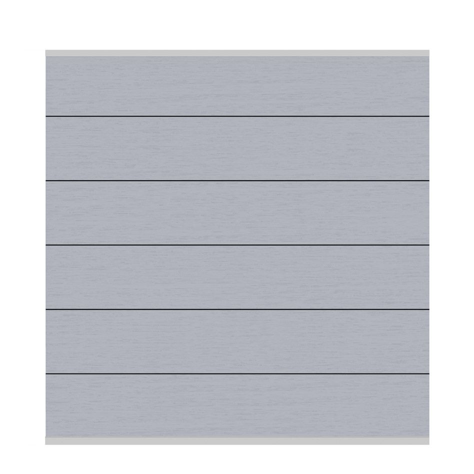 TraumGarten WPC-Sichtschutzzaun Rundum-Sorglos-Paket XL Grau Sichtschutz Steckzaun Lamellenzaun, Aufdübeln, 9,12 m Image