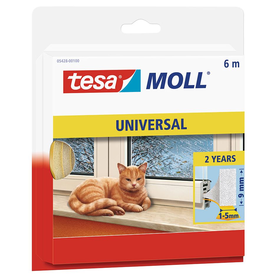 tesamoll Fensterdichtung / Türdichtung Universal Schaumstoffdichtung