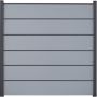 GroJa BasicLine Premium PVC-Steckzaun Sichtschutzzaun Silbergrau Sichtschutz Lamellenzaun