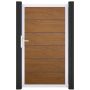 GroJa Einzeltor BasicLine Premium PVC-Steckzaun Golden Oak 