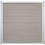 GroJa Viento Sichtschutzzaun Bi-Color Sand mit Alu-Rahmen EV1 silber Sichtschutz Lamellenzaun