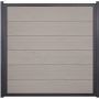 GroJa Viento Sichtschutzzaun Bi-Color Sand mit Alu-Rahmen Anthrazit DB 703 Sichtschutz Lamellenzaun