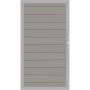 TraumGarten Sichtschutzzaun SYSTEM WPC CLASSIC Gartentor Grau/Silber
