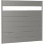 Biohort Sichtschutzzaun Wandpaneel mit Acrylglas quarzgrau-metallic Sichtschutz Steckzaun Lamellenzaun