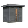 Karibu Woodfeeling Saunahaus Hytti 1 terragrau